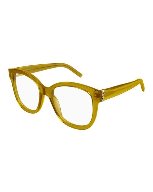 Saint Laurent Black Sl M97 007 Optical Frames Acetate Transparent Squared