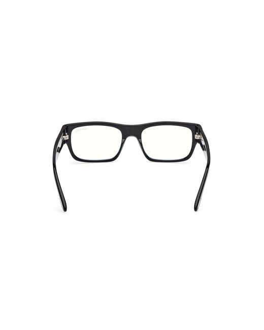 Tom Ford Black Ft6034-B 001 Optical Frames Acetate Squared Normal for men