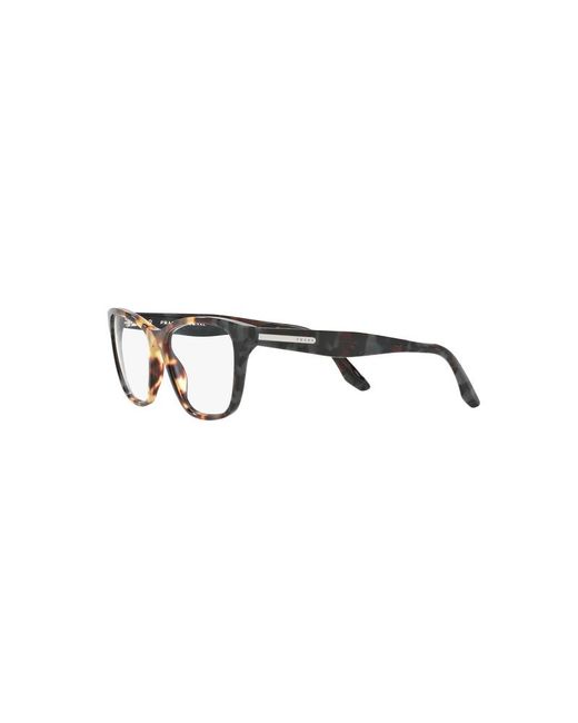 Prada Black Pr 04Tv U6M1O1 Optical Frames Outlet Plastic Squared