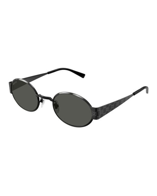 Gucci Black Gg1854S 001 Sunglasses Metal Round for men