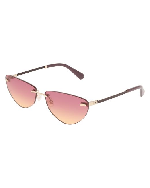 Calvin Klein Black Ckj25208S 727 Sunglasses Metal Cat Eye Normal Shaded