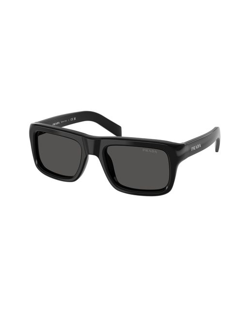 Prada Black Pr D11S 16K08Z Sunglasses Acetate Squared Normal for men