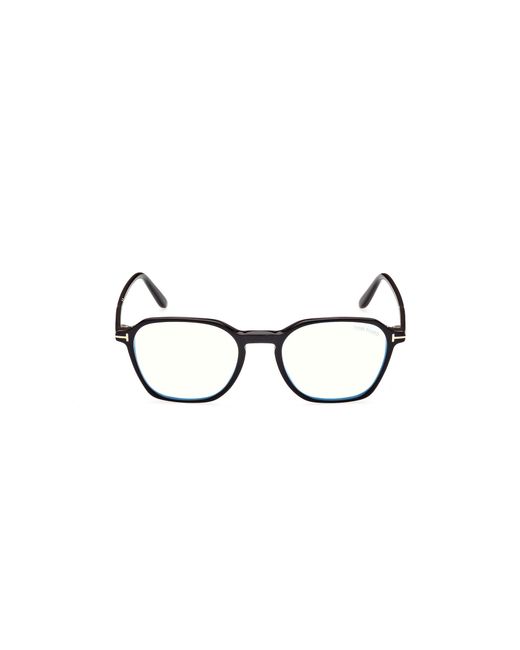 Tom Ford Black Ft5804-B 001 Optical Frames Acetate Geometric Normal for men