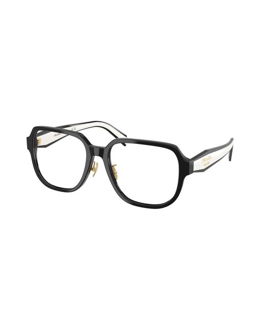 Prada Black Pr B07Vd 16K1O1 Optical Frames Acetate Pillow Normal