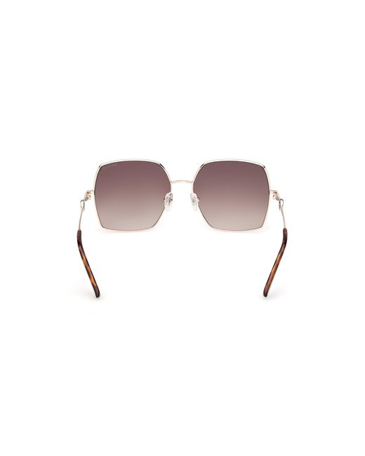 Guess Black Gu00285 32F Sunglasses Metal Squared Normal