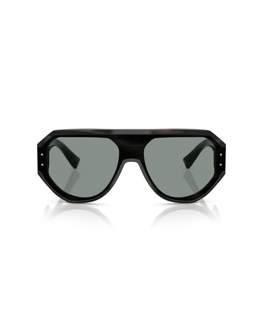 Dolce & Gabbana Black Dg4481 3440/1 Sunglasses Acetate Pilot Normal for men