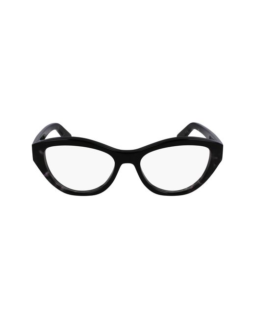 Ferragamo Black Sf3011 004 Optical Frames Acetate Cat Eye Normal