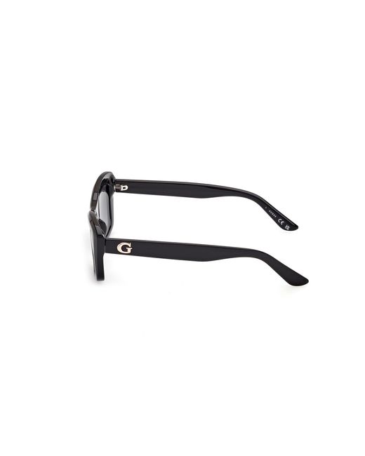 Guess Black Gu00195 01B Sunglasses Injected Smoke Squared Normal