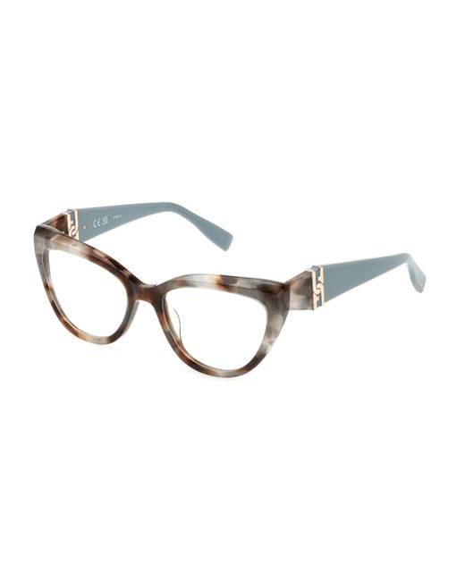 Furla Black Vfu867 03Ka Optical Frames Acetate Butterfly