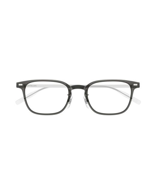 Montblanc Black Mb0467Ol 018 Optical Frames Injected Transparent Squared for men