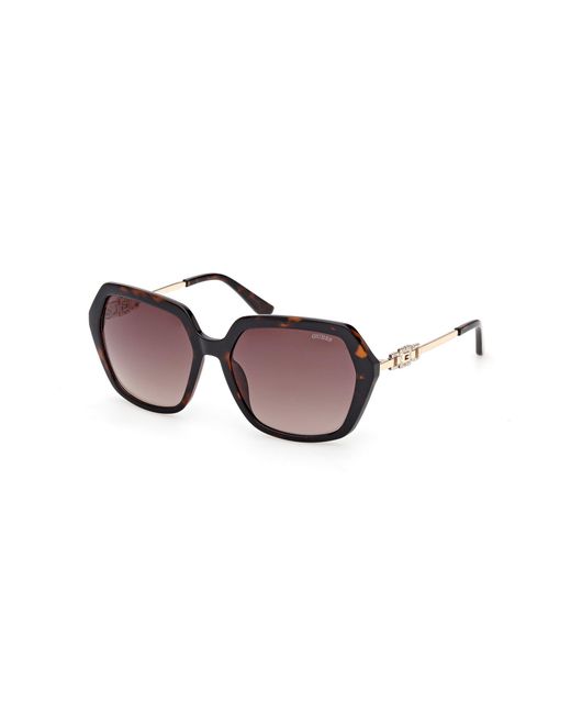 Guess Black Gu00267 52F Sunglasses Injected Geometric Normal