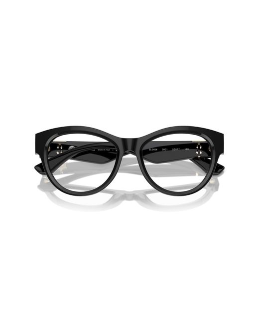 Burberry Black Be2404 3001 Optical Frames Acetate Transparent Round Normal