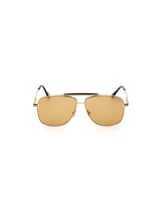 Tom Ford Black Ft1017 Jaden 30E Sunglasses Metal Squared Normal for men