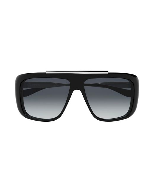 McQueen Black Am0492S 001 Sunglasses Acetate Pilot