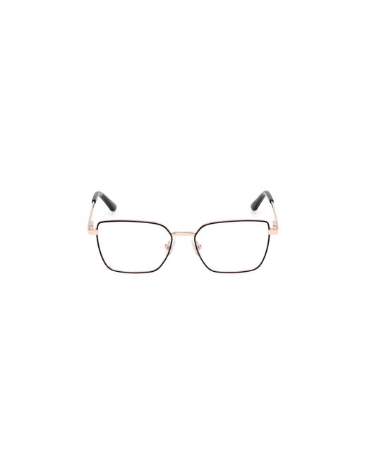 Guess Black Gu50168 083 Optical Frames Metal Geometric Normal