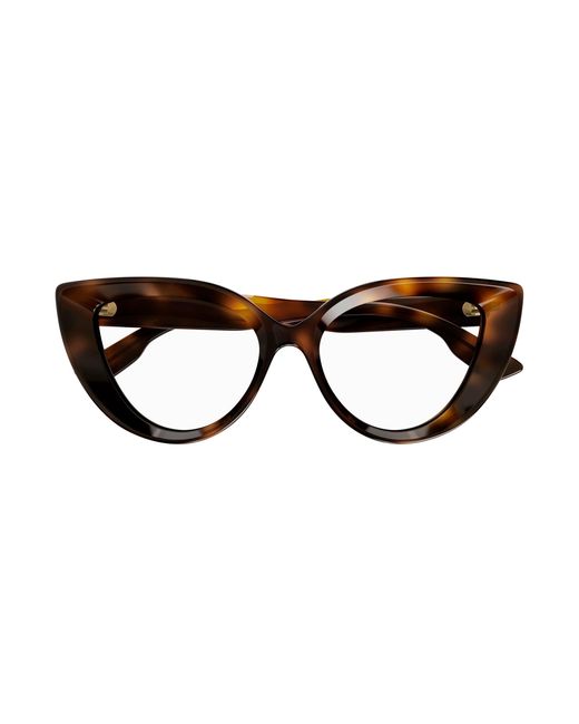 Gucci Black Gg1530O 002 Optical Frames Acetate Transparent Cat Eye