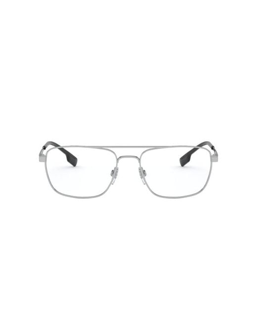 Burberry Black Be1340 1005 Optical Frames Metal Squared for men