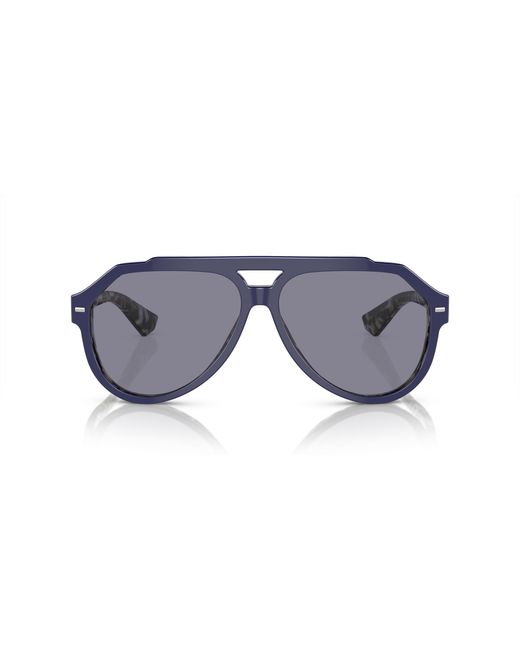 Dolce & Gabbana Black Dg4452 3423/1 Sunglasses Acetate Pilot Normal for men