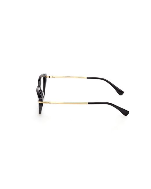 Max Mara Black Mm5176 001 Optical Frames Acetate Round Normal