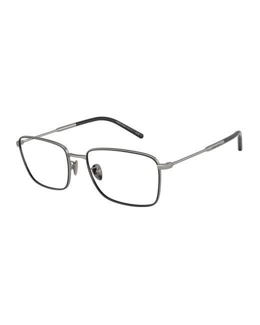 Giorgio Armani Black Ar5127J 3003 Optical Frames Steel Transparent Squared Normal for men