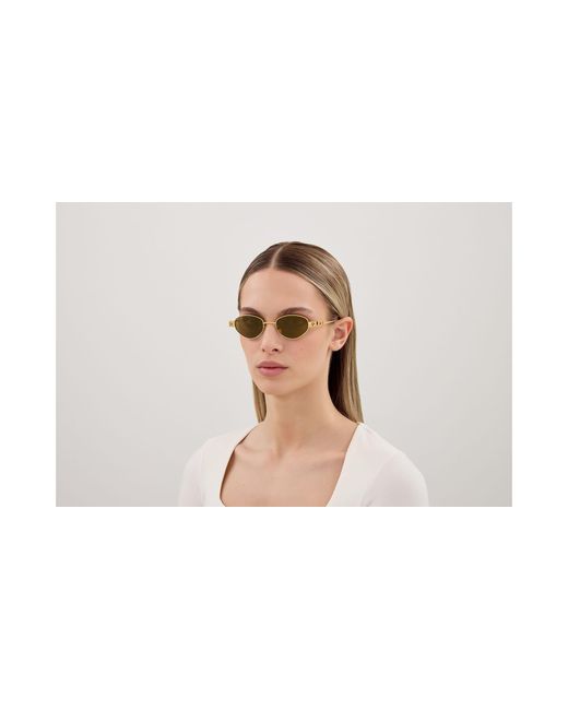 Gucci Black Gg1935S 003 Sunglasses Metal Bronze Geometric