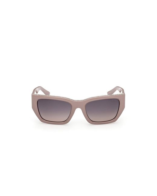 Guess Black Gu00293 57B Sunglasses Injected Smoke Squared Normal