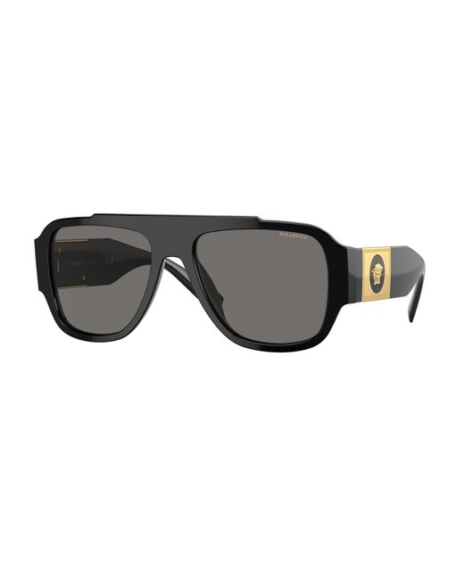 Versace Black Ve4436U Gb1/81 Sunglasses Acetate Pillow Polarized for men