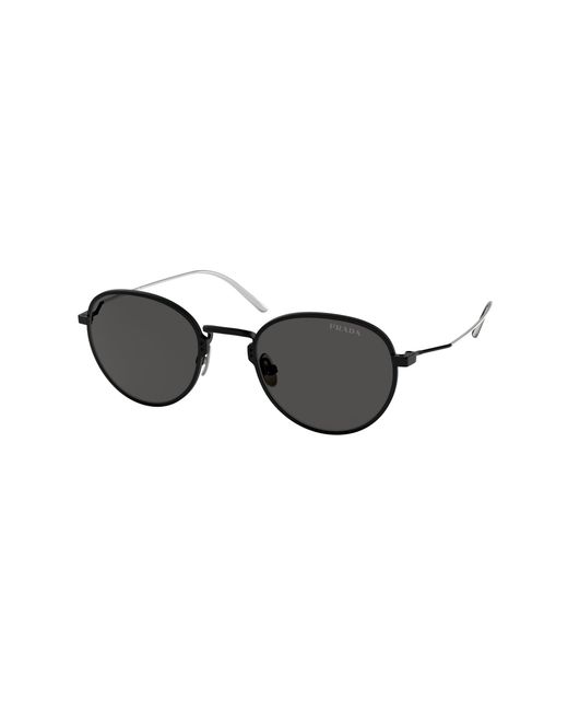 Prada Black Pr 53Ws 04Q5S0 Sunglasses Titanium Pantos Normal for men