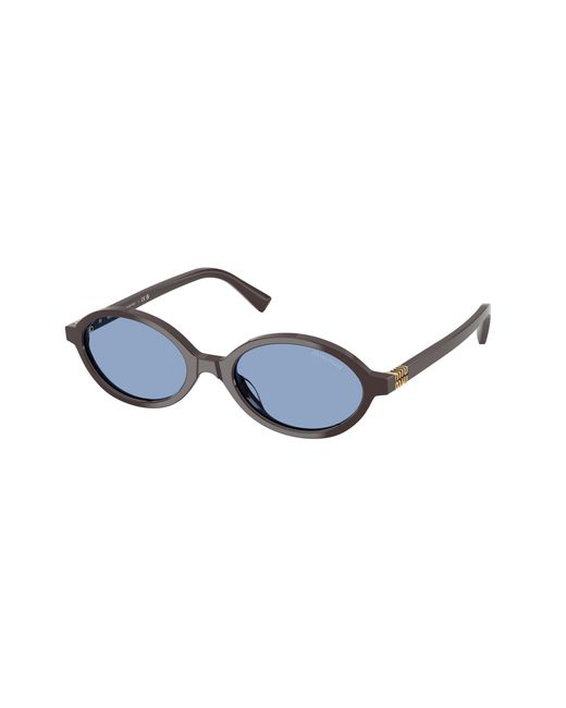 Miu Miu Black Mu 04Zs 22C60O Sunglasses Acetate Round Normal