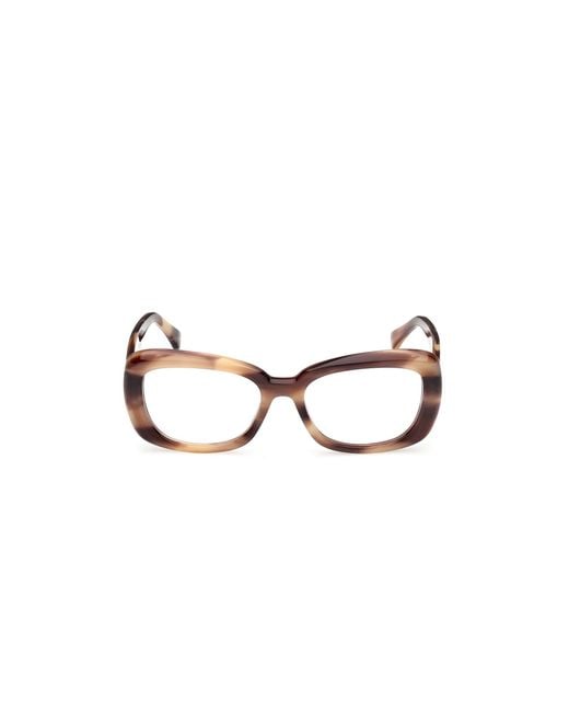 Max Mara Black Mm5211 047 Optical Frames Acetate Round Normal