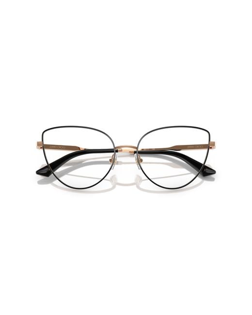 Jimmy Choo Black Jc2008 3022 Optical Frames Steel Transparent Cat Eye Normal