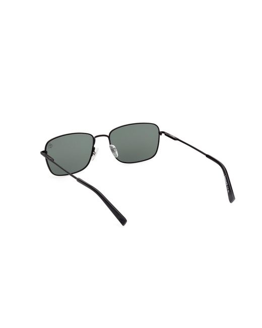 Timberland Black Tb9338 02R Sunglasses Metal Squared Polarized for men