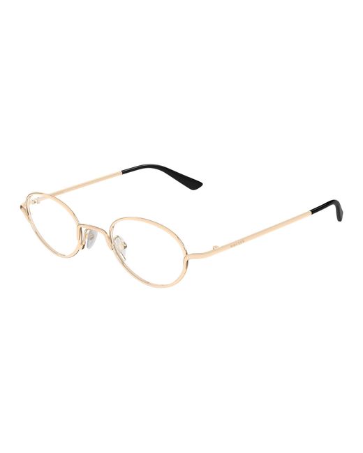 McQueen Black Am0562O 004 Optical Frames Metal Transparent Round
