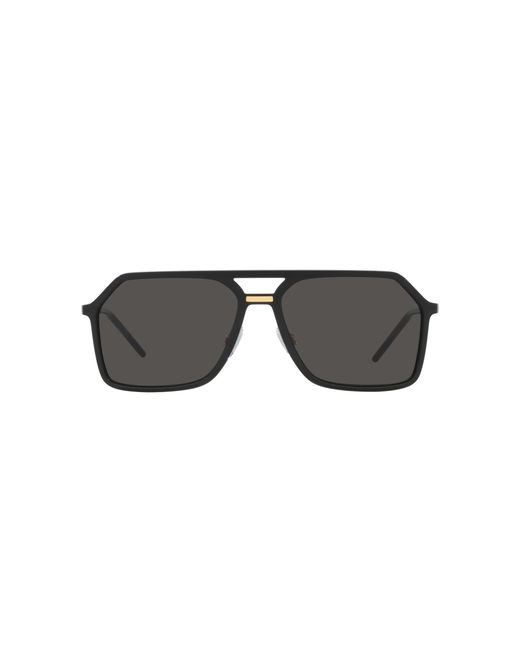 Dolce & Gabbana Black Dg6196 252587 Sunglasses Injected Pilot Normal for men