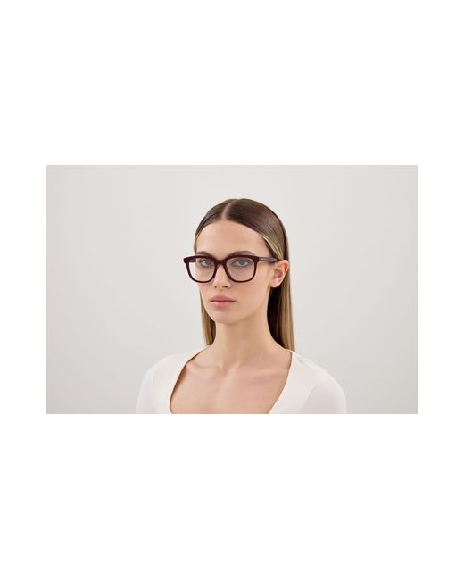 McQueen Black Am0539O 003 Optical Frames Acetate Transparent Squared