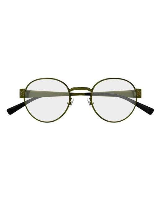 Gucci Black Gg1855O 003 Optical Frames Metal Transparent Round for men