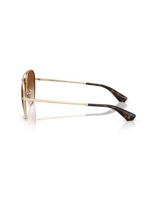 Burberry Black Be3172 110913 Sunglasses Metal Pilot Normal Nuanced