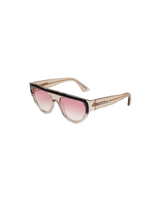 Marni Black Vuv Ziruna Faded Resin Sunglasses Acetate Pilot Normal Nuanced