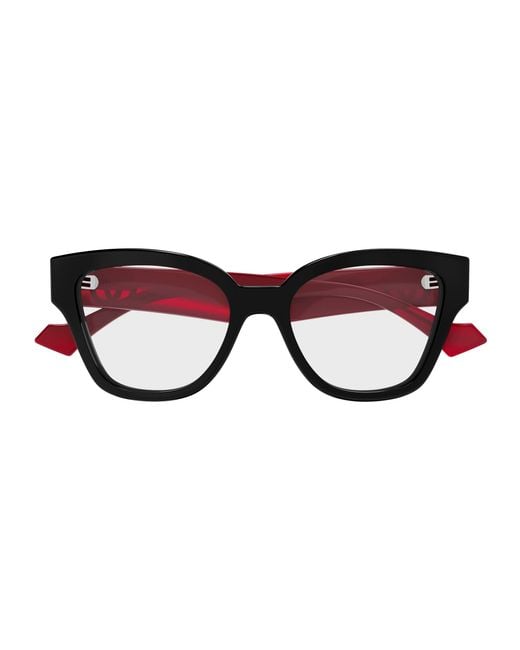 Gucci Black Gg1424O 013 Optical Frames Acetate Transparent Round