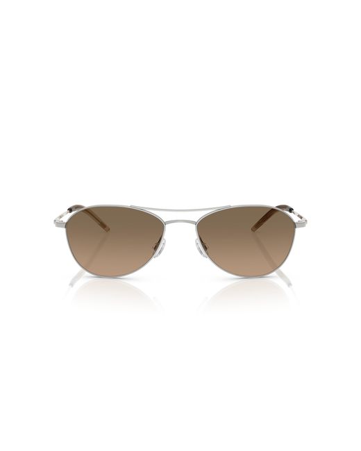 Oliver Peoples Black Ov1358S Aero Ii 5036Gn Sunglasses Steel Pilot Polarized