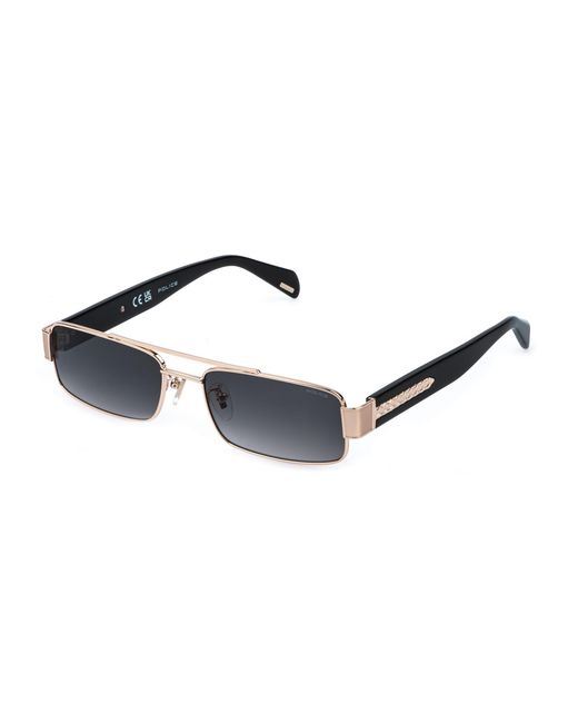 Police Black Splr95E Invictus 1 349Y Sunglasses Metal Smoke Squared Normal Nuanced