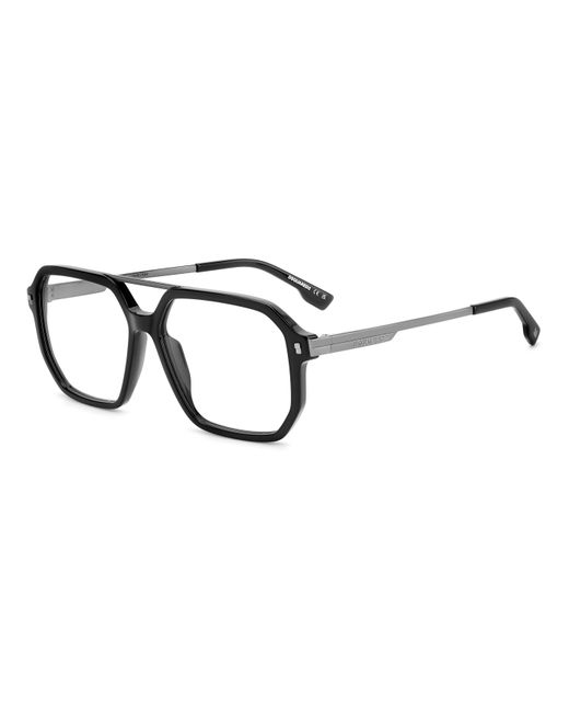 DSquared² Black D2 0123 Ans Optical Frames Acetate Squared for men