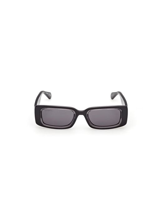 MAX&Co. Black Mo0156 01A Sunglasses Injected Smoke Squared Normal