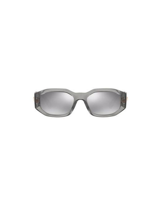 Versace Gray Ve4361 311/6G Sunglasses Nylon Geometric Mirrored Mirror for men