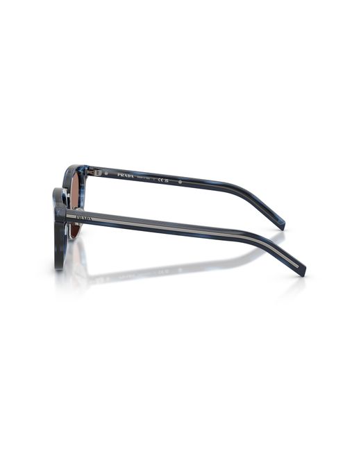 Prada Black Pr C01Sd 26F05D Sunglasses Acetate Cat Eye Normal for men
