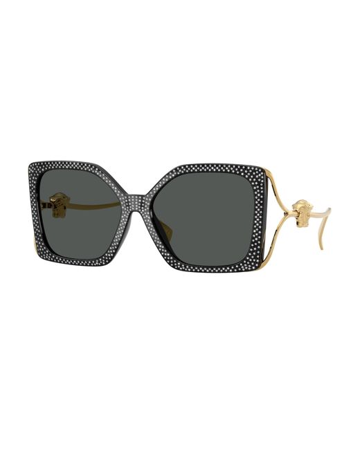 Versace Black Ve4502U 550787 Sunglasses Injected Squared Normal