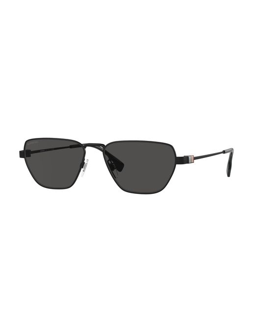 Burberry Black Be3146 100787 Sunglasses Metal Geometric Normal for men