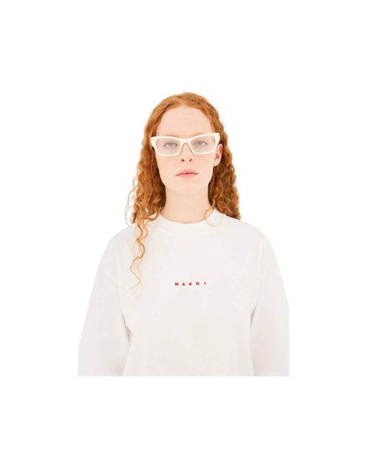 Marni Black 1Sl Akelu Cream Optical Frames Acetate Squared