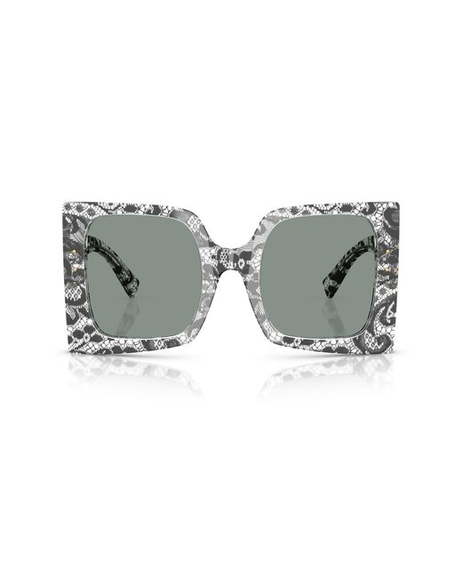 Dolce & Gabbana Black Dg4490 3287/1 Sunglasses Acetate Squared Normal