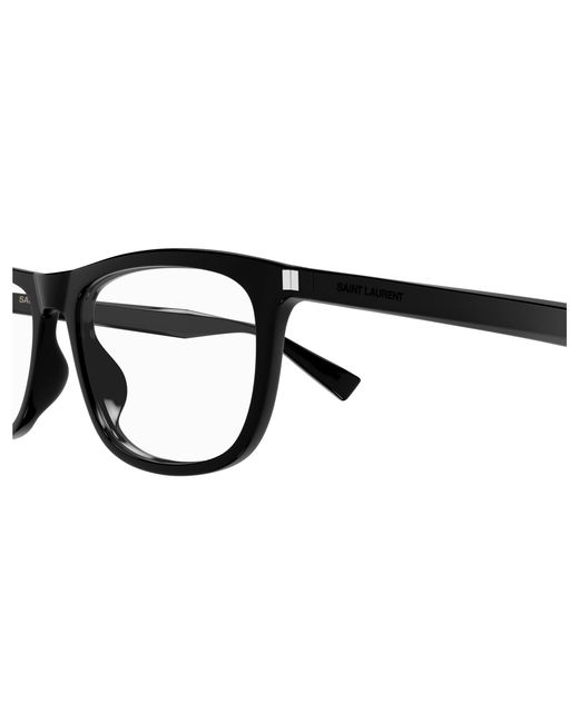 Saint Laurent Black Sl 812 001 Optical Frames Acetate Transparent Squared
